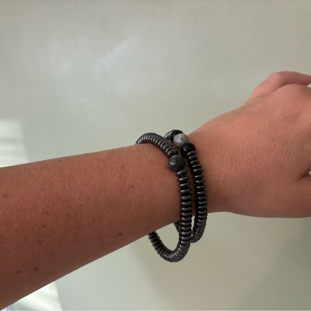 Healing Hematite Set of 2 Bracelets